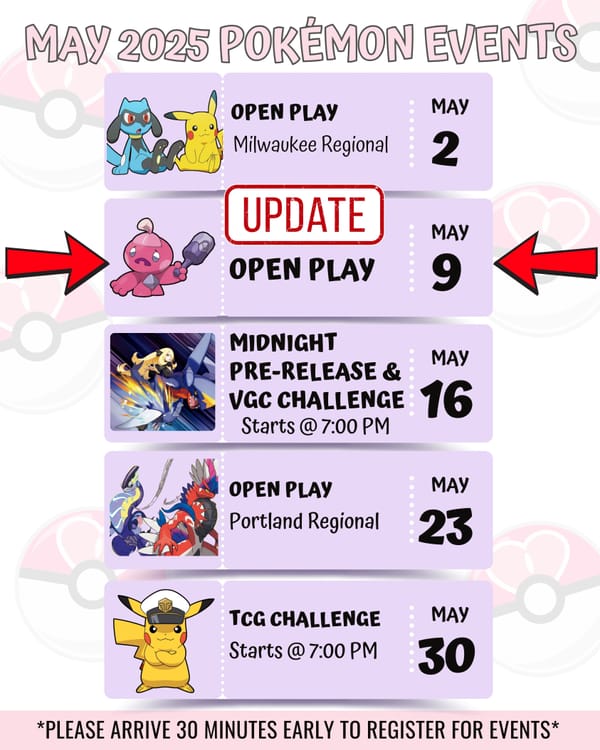 Mav Collectibles May calendar update!