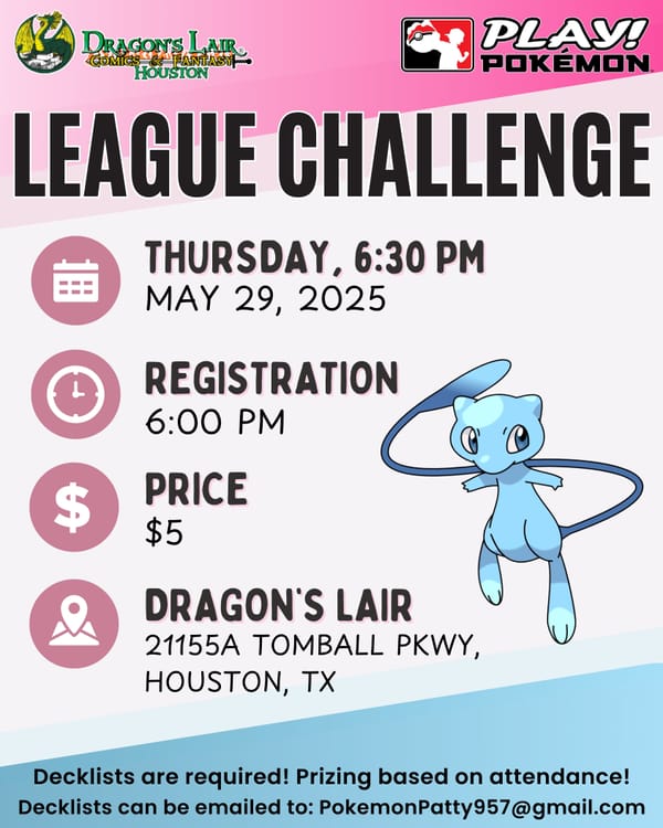 Dragon's Lair May League Challenge...last one of the season :(